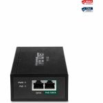 TRENDnet Gigabit PoE++ Injector  Convert A Non-PoE Port to A PoE++ Gigabit Port  PoE (15.4W)  PoE+ (30W)  Or PoE++ (95W)  Up to 100m (328 ft)  Integrated Power Supply  Black  TPE-119GI