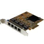StarTech.com 4-Port PCI Express Gigabit Network Adapter Card - Quad-Port PCIe Gigabit NIC - Add four Gigabit Ethernet ports to a client  server or workstation through one PCI Express sl