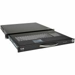 Eaton Tripp Lite Series SmartRack 1U Rack-Mount Keyboard with KVM Cable Kit - Cable Connectivity - USB Interface - 104 KeyTouchPad - Compatible with Server - Black