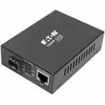 Eaton Tripp Lite Series Gigabit SFP Fiber to Ethernet Media Converter  POE+ - 10/100/1000 Mbps - 1 x Network (RJ-45) - Single-mode - Gigabit Ethernet - 10/100/1000Base-T  1000Base-X - 1