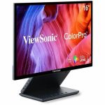 ViewSonic VP1656 15.6 Inch 1200p IPS Portable Monitor with 2 Way Powered 40W USB C  Pantone Validated  Factory Calibrated  Built in Ergonomic Stand with Protective Cover - 16in Viewable
