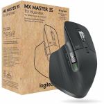 Logitech MX Master 3S for Business  Wireless Mouse with Quiet Clicks  8K DPI  Logi Bolt USB Receiver  Graphite - Full-size Mouse - Darkfield - Wireless - Bluetooth - Rechargeable - Grap