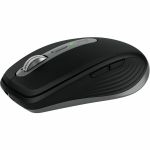 Logitech MX Anywhere 3S for Mac  Compact Wireless Bluetooth Mouse  8K DPI Any-Surface Tracking  Quiet Clicks  USB C  Space Grey - Darkfield - Wireless - Bluetooth - Rechargeable - Space