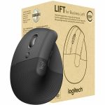 Logitech Lift for Business Left  Vertical Ergonomic Mouse - Left-handed  Wireless  Bluetooth or Secured Logi Bolt USB  Quiet clicks  Graphite - Optical - Wireless - Bluetooth/Radio Freq
