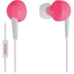 Koss KEB6i Earset - Stereo - Mini-phone (3.5mm) - Wired - 32 Ohm - 60 Hz to 20 kHz - Earbud - Binaural - In-ear - 3.94 ft Cable - Pink