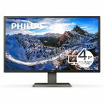 PHILIPS 439P1 - 43 inch Monitor  LED  4K UHD   USB-C (90W)  2xHDMI  DP  USB-Hub  4 Year Manufacturer Warranty - 43in - 42.5in Viewable - Vertical Alignment (VA) - WLED Backlight - 3840