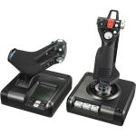 Logitech G X52 Professional H.O.T.A.S. Part-Metal Throttle and Stick Simulation Controller - Cable - USB - PC