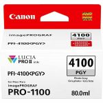 Canon Lucia PRO II PFI-4100 Original Inkjet Ink Cartridge - Photo Gray - 1 / Pack - 80 mL