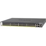 Netgear M4300 48x1G PoE+ Stackable Managed Switch with 2x10GBASE-T and 2xSFP+ (1;000W PSU) - 50 Ports - Manageable - 10 Gigabit Ethernet  Gigabit Ethernet - 10GBase-T  10GBase-X  1000Ba