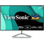 ViewSonic VX2776-4K-MHDU 27 Inch 4K IPS Monitor with Ultra HD Resolution  65W USB C  HDR10 Content Support  Thin Bezels  HDMI and DisplayPort - 27in Monitor - IPS - 4K UHD 3840 x 2160p
