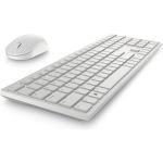 Dell Pro KM5221W Keyboard & Mouse - USB Plunger Wireless 2.40 GHz Keyboard - White - USB Wireless Mouse - Optical - 4000 dpi - QWERTY - White - Volume Control  Mute Hot Key(s) - AA
