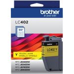 Brother LC402YS Original Inkjet Ink Cartridge - Yellow - 1 Each - 550 Pages
