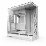 NZXT CM-H92FW-01 H9 Flow 2025 ATX Mid-Tower Dual-Chamber Airflow Case - White - Panoramic Left side Front