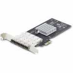 StarTech.com 4-Port GbE SFP Network Card  PCIe 2.0 x2 (x4  x8  x16 Compatible)  Intel I350-AM4  Copper/Fiber Optic  Gigabit Ethernet - PCIe quad-port NIC with Intel I350-AM4 chipset; AM