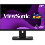 ViewSonic VG2448A 24 Inch IPS 1080p Ergonomic Monitor with Ultra-Thin Bezels  HDMI  DisplayPort  USB  VGA  and 40 Degree Tilt for Home and Office - 24in Monitor - IPS Technology - Full