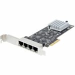 StarTech.com 4-Port 2.5G NBASE-T PCIe Network Card  Computer Network Card Interface  Intel&reg; I225-V  Quad-Port Ethernet  Multi-Gigabit NIC - Quad-port 2.5Gbps interface NIC; PCIe net