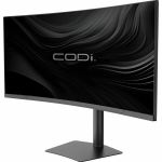 CODi 34in Ultrawide Curved USB-C Monitor with Docking Station - WQHD 3440x1440 - 90W Power Delivery - HDMI  DisplayPort  Ethernet  USB-A/C