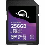 OWC 256GB Atlas Ultra SDXC UHS-II V90 Memory Card - 300 MB/s Read - 250 MB/s Write - Minimum 90MB/s Sustained Write - Ideal For Advanced Photo/Video Capture - High-resolution RAW photog