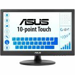Asus VT169HE 16in Class LED Touchscreen Monitor - 16:9 - 5 ms - 15.6in Viewable - Projected Capacitive - 10 Point(s) Multi-touch Screen - 1920 x 1080 - Full HD - In-plane Switching (IPS