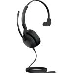 Jabra 25089-899-899 Evolve2 50 HeadsetMono USB-C Wired/Wireless Bluetooth Noise Cancelling Microphone