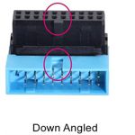 USB 3.0 20pin Male to Female Extension Adapter  90degrees for Motherboard Mainboard(B/Down Angled)