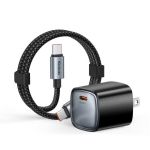 Mcdodo CH-8272 Nano Series 65W Single C Port GaN Mini Fast Charger w/ USB-C Cable Black