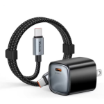 Mcdodo CH-8272 Nano Series 65W Single C Port GaN Mini Fast Charger w/ USB-C Cable Black