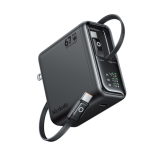 Mcdodo CH-8630 FreeGo Pro Series
67W LED Smart Display Charger with Built-in Retractable Cable Black