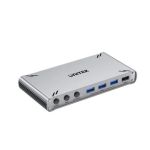 Unitek D1118AGY01-US USB-C 10Gbps HDMI Split-Screen KVM Switch Space Grey