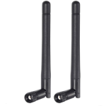 EDUP EP-1607A3 3dBi 2.4GHz/5GHz WiFi Antenna
 Goldplated RP-SMA Male (2 Pack) Black