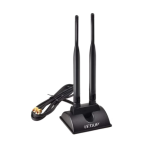 EDUP EP-7101 2* 6dBi 2.4GHz/5GHz WiFi Antenna
Gold plated RP-SMA Malew/1.2m Extend Cable&Magnetic BaseBlack