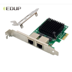 EDUP EP-9675 PCI-E x1 Dual-RJ45 10/100/1000Mbps Gigabit Server NIC