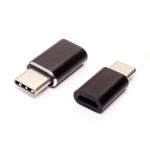 USB-C to Micro USB/F Adapter Aluminum casing Grey