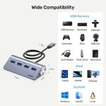 Unitek H1337BGY01 Q4 4-in-1 USB -C Hub with 4 Port USB-A Space Grey