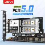 JEYI PCIe 5.0 to Dual M.2 NVMe Adapter Card