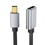 Bi-Directional Mini DisplayPort to DisplayPort 1.4Braided Adapter M/F 8K@60Hz 8inch Space Grey