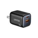 Unitek P1128ABK01-US Zeno 20W Dual-Port Gan Wall Charger Black