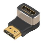 HDMI 8K Male to Female 90 Degree Upward Angle AdapterSupport 8K@60HzBlack/Grey