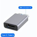 USB-C Female to USB 3.0 Micro B Male Adapter 5V 2AGrey