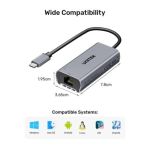 Unitek U1343AGY USB-C to 5Gbps Ethernet Adapter Space Grey