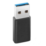 USB A Male to C Female Adapter Black