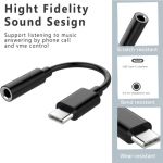 USB-C Male to 3.5mm Female Audio Adapter Black