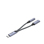 Unitek M205A Type C to 3.5mm Audio Headphone & 60W Charger Adapter Space-Grey