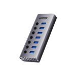 Unitek H1314A01-US 7-in-1 USB-C 5Gbps Hub with Power Switch 12V 2A Power Adapter Space Grey