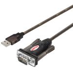 Unitek Y-108 USB 2.0 to Serial RS232(DB9M) Converter FTDI Chipset Supports Windows10 1.5M(4.92') Transparent Brown