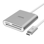 Unitek Y-9324BGY 3-in-1 USB-C 5Gbps to Micro SD/SD/CF Card Reader Grey