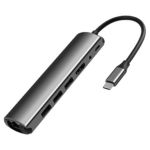 7-in-1 USB-C Docking Station w/ 3x USB3.0 1x HDMI4K@30Hz 1x USB-C PD (up to 20V/3A). Gigabit Ethernet(up to 1000Mbps)