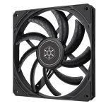 Silverstone SST-AS140B Air Slimmer 140 Enhanced Performance 140mm Slim Fan with Full-Range PWM and Shark Force Technology