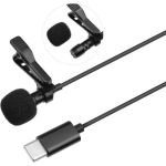 Type-C Lavalier Microphone Black