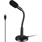 3.5mm Multimedia Adjustable Desktop PC Microphone Black